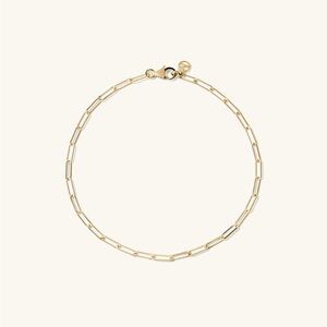Mejuri 14k Gold Paperclip Bracelet